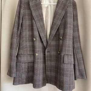 Checked oversize blazer S
